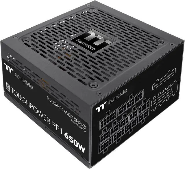 Main image of Thermaltake Toughpower PF1 650W 80+ Platinum Single Side SMD Compact Design Ultra Quiet 120mm Hydraulic Bearing Smart Zero Fan Full Modular Power Supply 10 Year Warranty, PS-TPD-0650FNFAPU-1