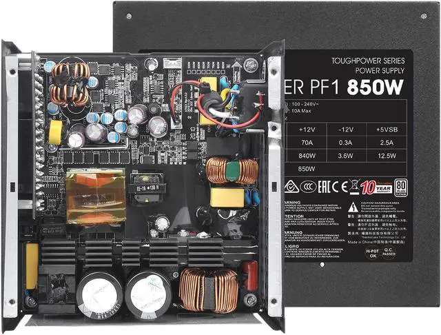 Alt view image 5 of 9 - Thermaltake Toughpower PF1 650W 80+ Platinum Single Side SMD Compact Design Ultra Quiet 120mm Hydraulic Bearing Smart Zero Fan Full Modular Power Supply 10 Year Warranty, PS-TPD-0650FNFAPU-1
