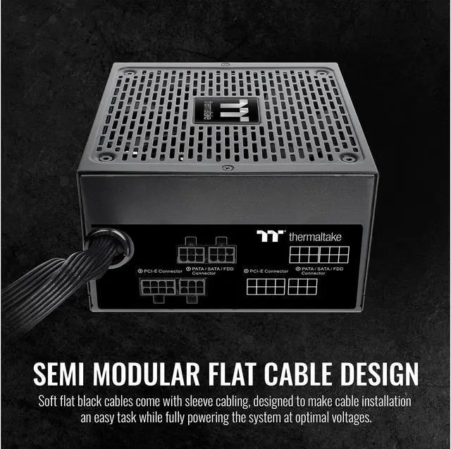 Alt view image 10 of 20 - Thermaltake Smart BM2 550W 80+ Bronze Intel Skylake’s C6/C7 States & ErP Ready 140mm Quiet Fan Japanese Capacitor Semi Modular Power Supply 5 Year Warranty, PS-SPD-0550MNFABU-1