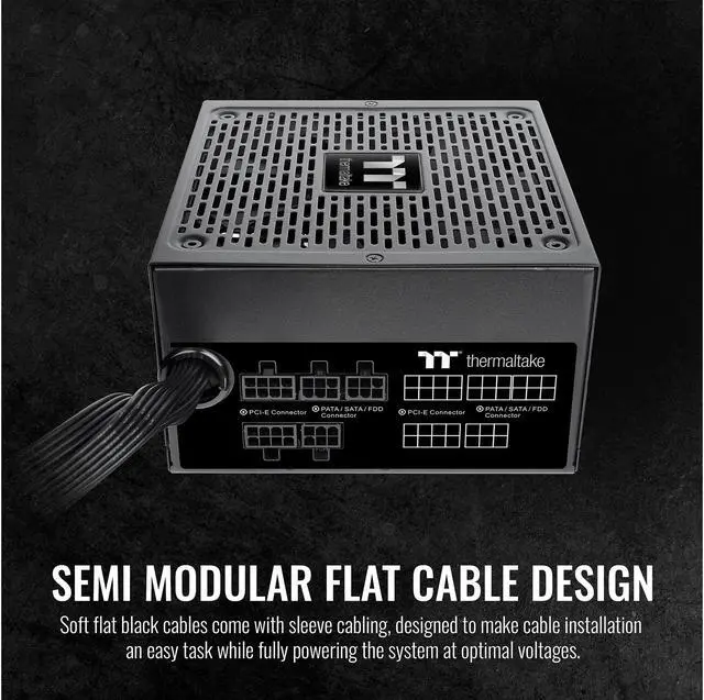 Alt view image 10 of 14 - Thermaltake Smart BM2 650W 80+ Bronze Intel Skylake’s C6/C7 States & ErP Ready 140mm Quiet Fan Japanese Capacitor Semi Modular Power Supply 5 Year Warranty, PS-SPD-0650MNFABU-1