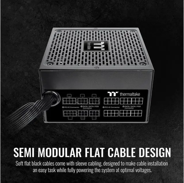 Alt view image 10 of 14 - Thermaltake Smart BM2 750W 80+ Bronze Intel Skylake’s C6/C7 States & ErP Ready 140mm Quiet Fan Japanese Capacitor Semi Modular Power Supply 5 Year Warranty, PS-SPD-0750MNFABU-1