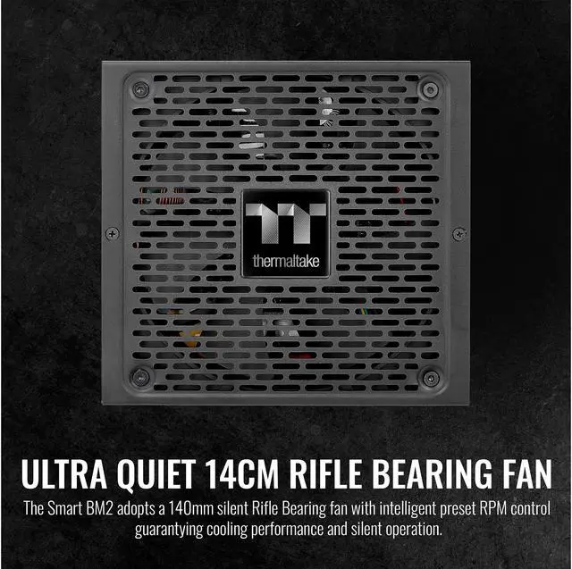 Alt view image 11 of 14 - Thermaltake Smart BM2 750W 80+ Bronze Intel Skylake’s C6/C7 States & ErP Ready 140mm Quiet Fan Japanese Capacitor Semi Modular Power Supply 5 Year Warranty, PS-SPD-0750MNFABU-1