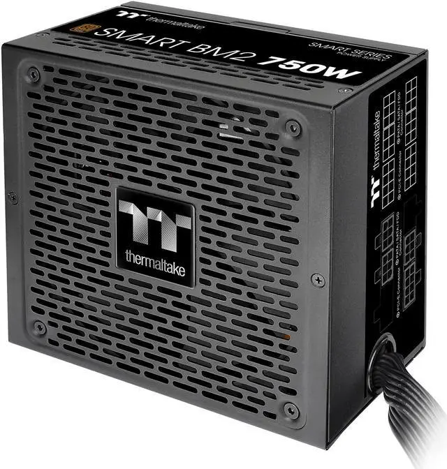 Alt view image 3 of 14 - Thermaltake Smart BM2 750W 80+ Bronze Intel Skylake’s C6/C7 States & ErP Ready 140mm Quiet Fan Japanese Capacitor Semi Modular Power Supply 5 Year Warranty, PS-SPD-0750MNFABU-1