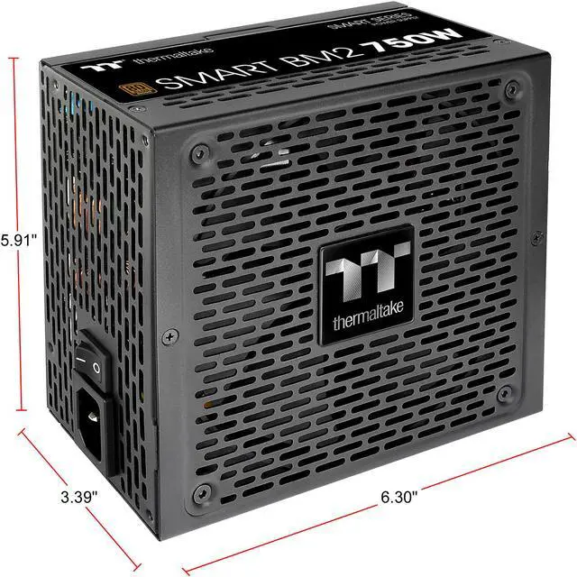 Alt view image 2 of 14 - Thermaltake Smart BM2 750W 80+ Bronze Intel Skylake’s C6/C7 States & ErP Ready 140mm Quiet Fan Japanese Capacitor Semi Modular Power Supply 5 Year Warranty, PS-SPD-0750MNFABU-1