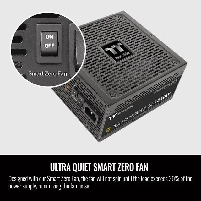Alt view image 5 of 6 - Thermaltake Toughpower GF3 850W, ATX 3.0 Standard, PCIe Gen.5 450W 12VHPWR Connector Included, 80+ Gold Full Modular SLI/Crossfire Ready Power Supply, 10 Year Warranty, PS-TPD-0850FNFAGU-4