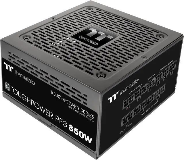 Main image of Thermaltake Toughpower PF3 850W 80+ Platinum ATX 3.0 (PCI-E 5.0 450W 12VHPWR Connector included) Full Modular SLI/Crossfire Ready Power Supply, PS-TPD-0850FNFAPU-L