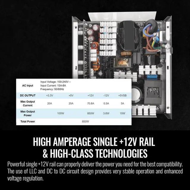 Alt view image 4 of 6 - Thermaltake Toughpower PF3 850W 80+ Platinum ATX 3.0 (PCI-E 5.0 450W 12VHPWR Connector included) Full Modular SLI/Crossfire Ready Power Supply, PS-TPD-0850FNFAPU-L