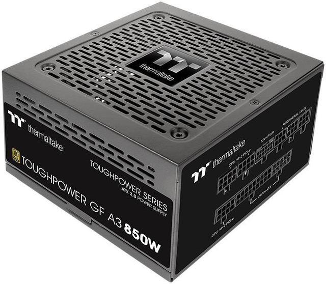 Alt view image 2 of 12 - Thermaltake Toughpower GF A3 ATX 3.0 850W 80+ Gold Full Modular SLI/Crossfile Ready Power Supply; PCIe Gen.5 450W 12VHPWR Connector Included; PS-TPD-0850FNFAGU-L)
