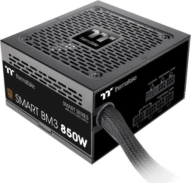 Main image of Thermaltake Smart BM3 850W 80Plus Bronze ATX 3.0 & PCIE 5.0 Ready Semi-Modular Power Supply; 105°C/221°F Japanese Capacitor; 5 Year Warranty; PS-SPD-0850MNFABU-3
