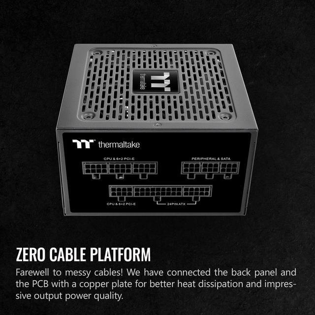 Alt view image 3 of 6 - Thermaltake GF1 (2024) Fully Modular ATX 850W Power Supply - 80 PLUS Gold - Ultra Quiet - Zero RPM, PS-TPD-0850FNFAGU-P