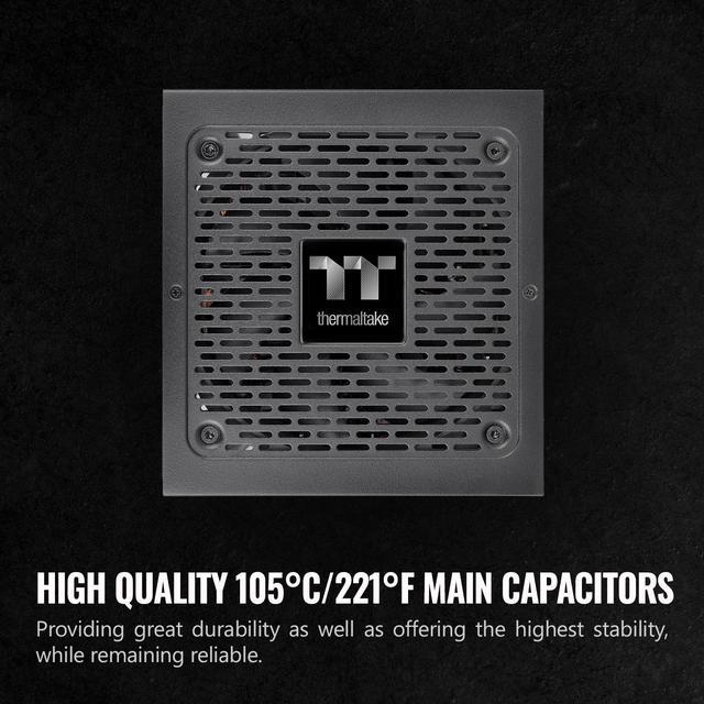 Alt view image 5 of 6 - Thermaltake GF1 (2024) Fully Modular ATX 850W Power Supply - 80 PLUS Gold - Ultra Quiet - Zero RPM, PS-TPD-0850FNFAGU-P