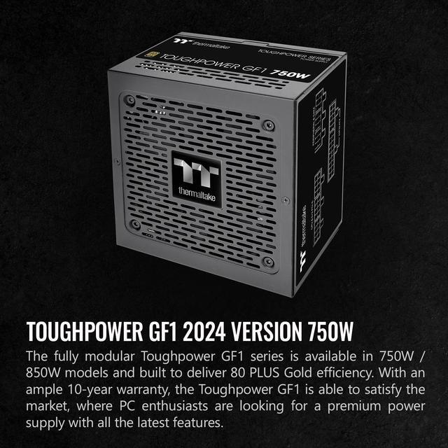 Thermaltake GF1 (2024) Fully Modular ATX 750W Power Supply