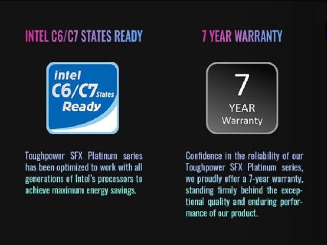 Alt view image 17 of 17 - Thermaltake Toughpower SFX 850W 80Plus Platinum; 450W 12V-2x6 Connector Included; Full Modular; 90mm Fan PS-STP-0850FNFAPU-1; 7 Year Warranty