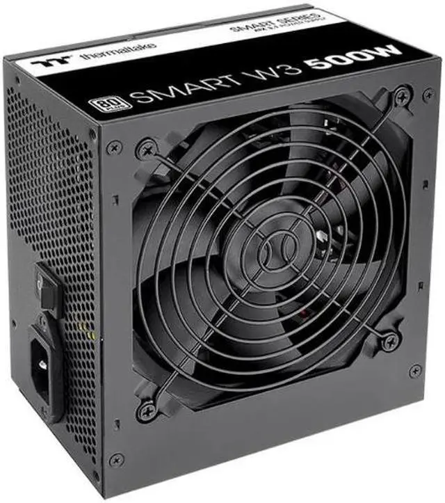 Alt view image 3 of 6 - Smart W3 Series 80Plus Certified 500W Power Supply; ATX v3.1 Spec; 120mm FDB Fan; 5 Year Warranty; PS-SPW-0500NNFAWU-1
