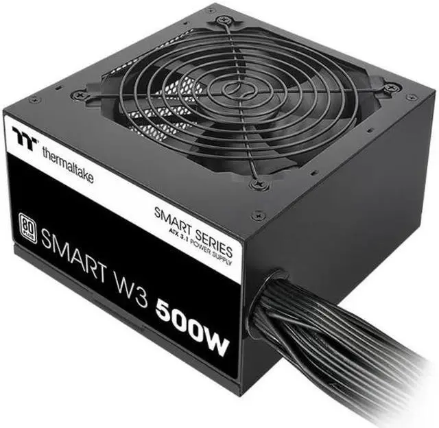 Main image of Smart W3 Series 80Plus Certified 500W Power Supply; ATX v3.1 Spec; 120mm FDB Fan; 5 Year Warranty; PS-SPW-0500NNFAWU-1
