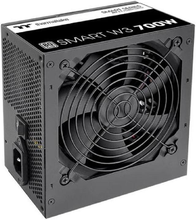 Alt view image 3 of 6 - Thermaltake Smart W3 Series 80Plus Certified 700W Power Supply; ATX v3.1 Spec; 120mm FDB Fan; 5 Year Warranty; PS-SPW-0700NNFAWU-1