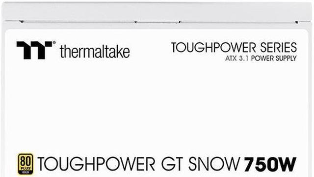 Alt view image 5 of 6 - Thermaltake Toughpower GT 750W ATX 3.1 Snow Standard Power Supply; 80 Plus Gold Efficiency; Smart Zero Fan; Native 300W PCIe 5.1 Connector; PS-TPT-0750FNFAGU-W