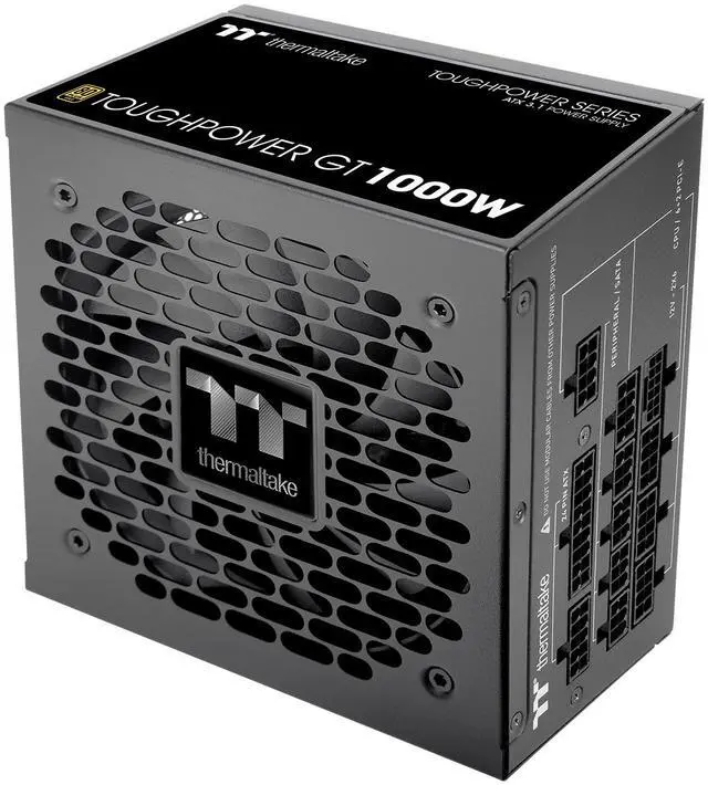 Alt view image 2 of 5 - Thermaltake Toughpower GT 1000W; ATX 3.1; Native PCIe 5.1 12V-2x6; Full Modular; Flat Cables; Color Matched Connectors; Japanese Main Capacitors; 80 Plus Gold Certified; 140mm; Black; PS-TPT-1000FNFAGU-3