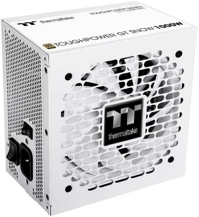 Main image of Thermaltake Toughpower GT 1000W; ATX 3.1; Native PCIe 5.1 12V-2x6; Full Modular; Flat Cables; Color Matched Connectors; Japanese Main Capacitors; 80 Plus Gold Certified; 140mm; Snow; PS-TPT-1000FNFAGU-W