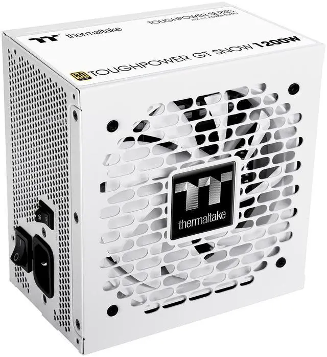 Main image of Thermaltake Toughpower GT 1200W; ATX 3.1; x2 Native PCIe 5.1 12V-2x6; Full Modular; Flat Cables; Color Matched Connectors; Japanese Main Capacitors; 80 Plus Gold Certified; 140mm; Snow; PS-TPT-1200FNFAGU-W