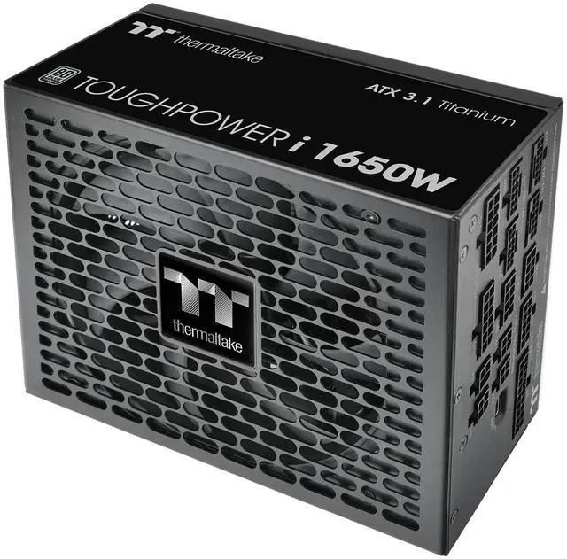 Alt view image 2 of 5 - Thermaltake Toughpower i1650W; ATX 3.1; x4 Native PCIe 5.1 12V-2x6; Full Modular; Etched Flat Cables; Dual-Color H++ Connectors; Multi/Single Rail Switching; Black