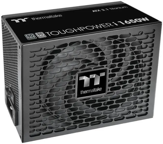 Alt view image 3 of 5 - Thermaltake Toughpower i1650W; ATX 3.1; x4 Native PCIe 5.1 12V-2x6; Full Modular; Etched Flat Cables; Dual-Color H++ Connectors; Multi/Single Rail Switching; Black
