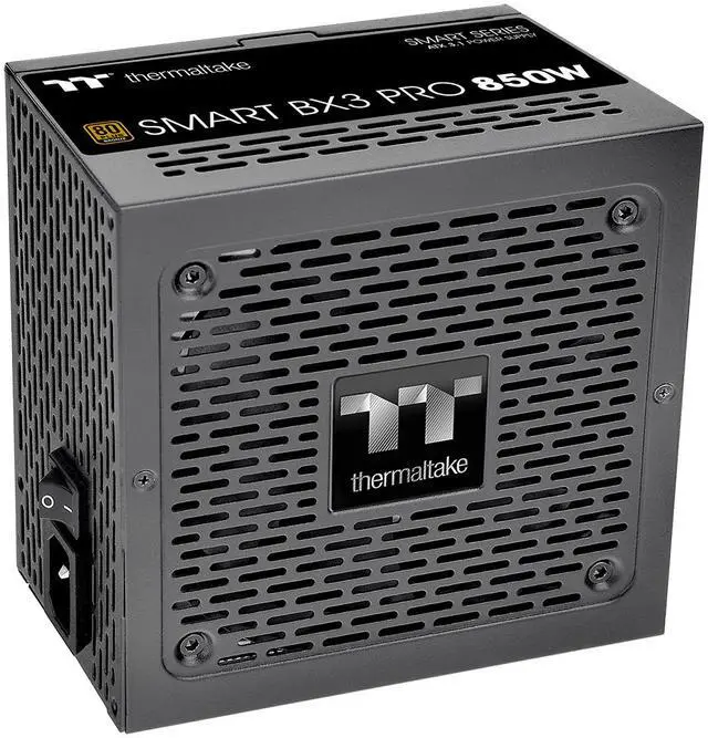 Alt view image 2 of 4 - Thermaltake Smart BX3 Pro 850W; ATX 3.1; Native PCIe 5.1 12V-2X6; Non-Modular; Etched Flat Cables; Dual-Color H++ Connectors; 105°C Main Capacitor; 80 Plus Bronze Certified; Black; PS-SPD-0850NNFABU-7