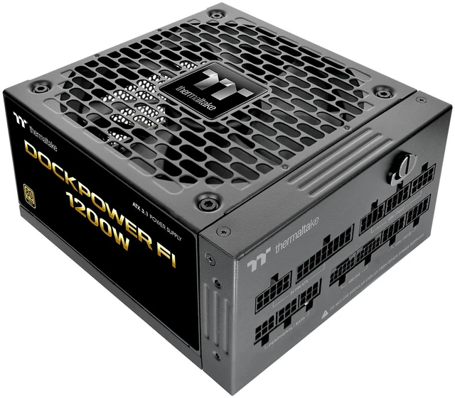 Main image of Thermaltake Dockpower FI 1200W, ATX 3.1, Native PCIe 5.1 12V-2X6 (X2), Modular, Etched Color Matched Cables, Detachable Dock Module, 80 Plus Gold Certified, Black, PS-DCP-1200FNFAGU-2