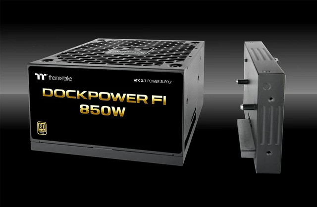 Alt view image 9 of 9 - Thermaltake Dockpower FI 850W; ATX 3.1; Native PCIe 5.1 12V-2X6; Modular; Etched Color Matched Cables; Detachable Dock Module; 80 Plus Gold Certified; Black; PS-DCP-0850FNFAGU-2