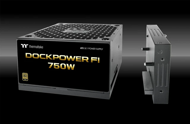 Alt view image 9 of 9 - Thermaltake Dockpower FI 750W; ATX 3.1; Native PCIe 5.1 12V-2X6; Modular; Etched Color Matched Cables; Detachable Dock Module; 80 Plus Gold Certified; Black; PS-DCP-0750FNFAGU-2