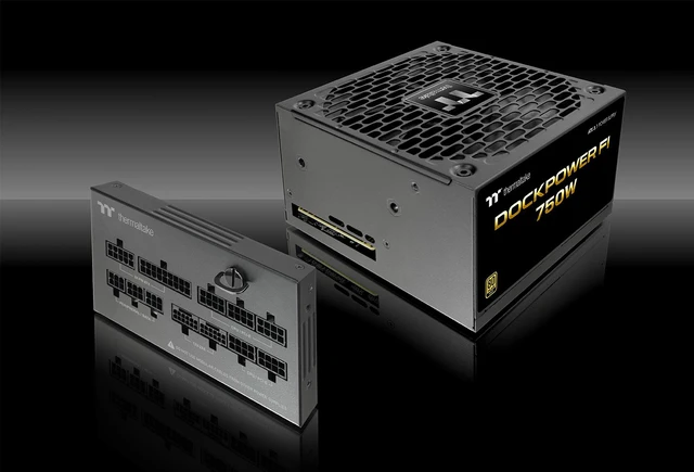 Alt view image 8 of 9 - Thermaltake Dockpower FI 750W; ATX 3.1; Native PCIe 5.1 12V-2X6; Modular; Etched Color Matched Cables; Detachable Dock Module; 80 Plus Gold Certified; Black; PS-DCP-0750FNFAGU-2