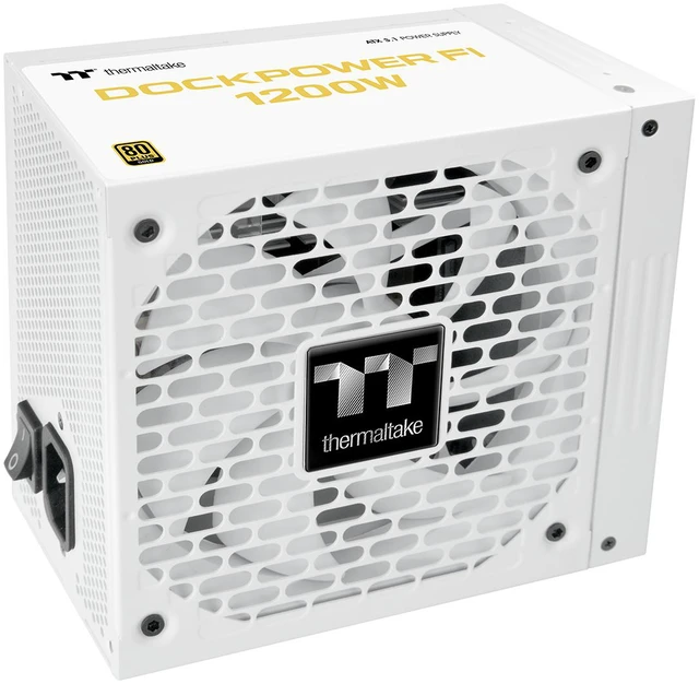 Alt view image 6 of 9 - Thermaltake Dockpower FI 1200W; ATX 3.1; Native PCIe 5.1 12V-2X6 (X2); Modular; Etched Color Matched Cables; Detachable Dock Module; 80 Plus Gold Certified; Snow; PS-DCP-1200FNFAGU-S