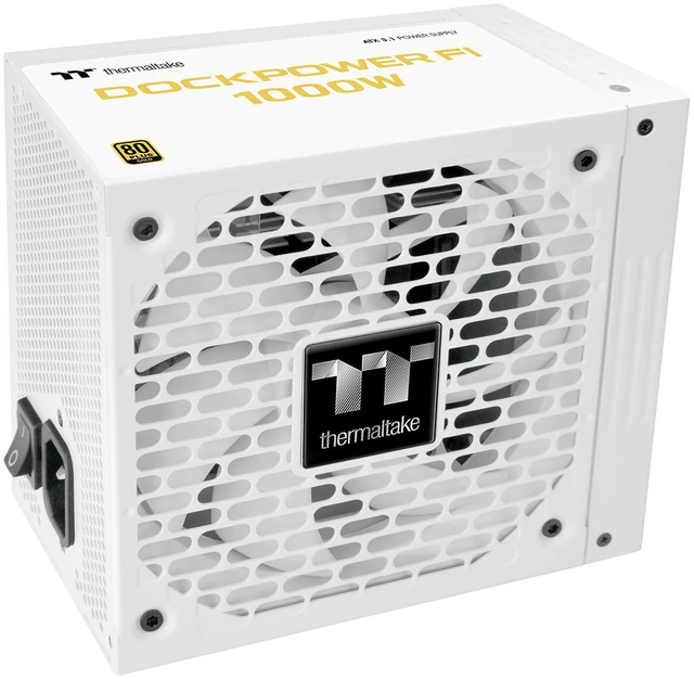 Alt view image 6 of 9 - Thermaltake Dockpower FI 1000W; ATX 3.1; Native PCIe 5.1 12V-2X6; Modular; Etched Color Matched Cables; Detachable Dock Module; 80 Plus Gold Certified; Snow; PS-DCP-1000FNFAGU-S