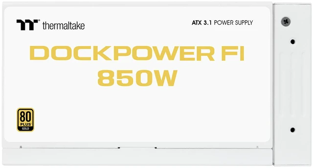 Alt view image 8 of 9 - Thermaltake Dockpower FI 850W; ATX 3.1; Native PCIe 5.1 12V-2X6; Modular; Etched Color Matched Cables; Detachable Dock Module; 80 Plus Gold Certified; Snow; PS-DCP-0850FNFAGU-S