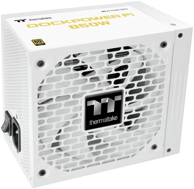 Alt view image 6 of 9 - Thermaltake Dockpower FI 850W; ATX 3.1; Native PCIe 5.1 12V-2X6; Modular; Etched Color Matched Cables; Detachable Dock Module; 80 Plus Gold Certified; Snow; PS-DCP-0850FNFAGU-S