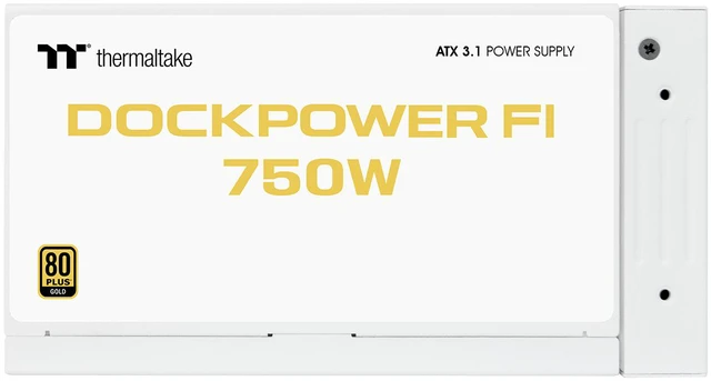 Alt view image 8 of 9 - Thermaltake Dockpower FI 750W; ATX 3.1; Native PCIe 5.1 12V-2X6; Modular; Etched Color Matched Cables; Detachable Dock Module; 80 Plus Gold Certified; Snow; PS-DCP0750FNFAGU-S