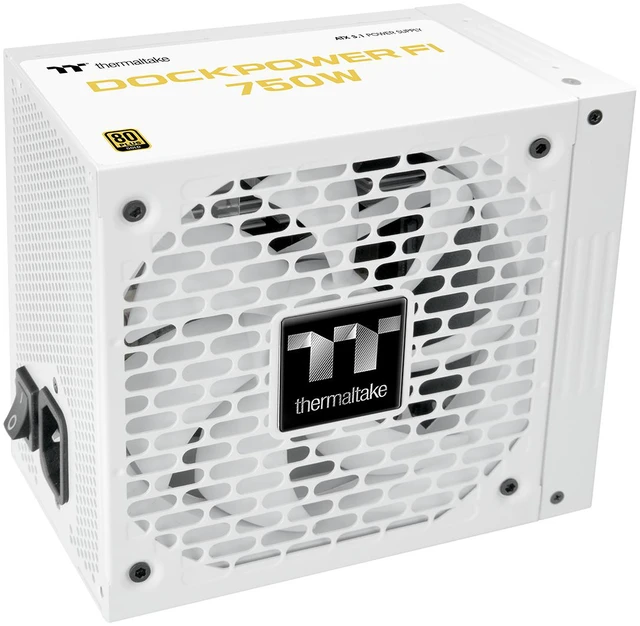 Alt view image 6 of 9 - Thermaltake Dockpower FI 750W; ATX 3.1; Native PCIe 5.1 12V-2X6; Modular; Etched Color Matched Cables; Detachable Dock Module; 80 Plus Gold Certified; Snow; PS-DCP0750FNFAGU-S