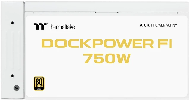 Alt view image 7 of 9 - Thermaltake Dockpower FI 750W; ATX 3.1; Native PCIe 5.1 12V-2X6; Modular; Etched Color Matched Cables; Detachable Dock Module; 80 Plus Gold Certified; Snow; PS-DCP0750FNFAGU-S