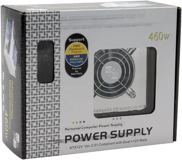 Alt view image 9 of 9 - APEX SL-D460EXP 460 W ATX12V Ver.2.01 Power Supply