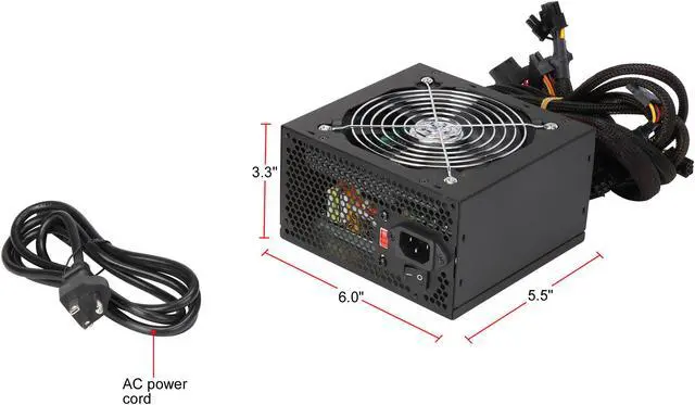 Alt view image 7 of 7 - Solytech AL-D500EXP/SL-8500BTX 500 W ATX12V Power Supply - OEM