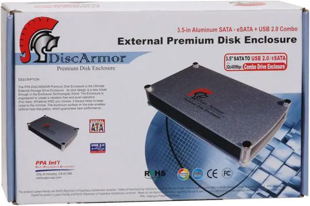 Alt view image 7 of 7 - PPA 2605 Aluminum 3.5" SATA USB 2.0 & eSATA External Enclosure