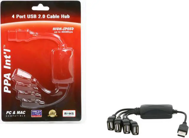 Alt view image 3 of 3 - PPA 9219D 4-Port USB 2.0 Cable Hub