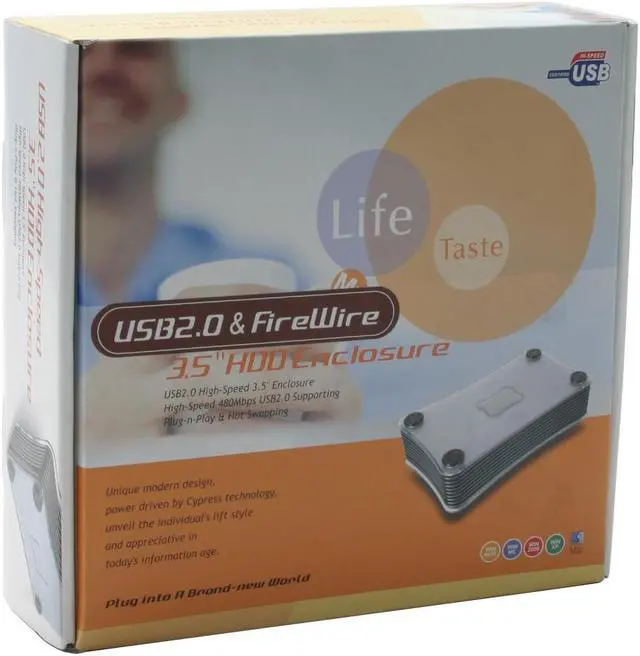 Alt view image 5 of 5 - Koutech Mac EEFU324 3.5" IDE USB2.0 + IEEE1394a External Enclosure