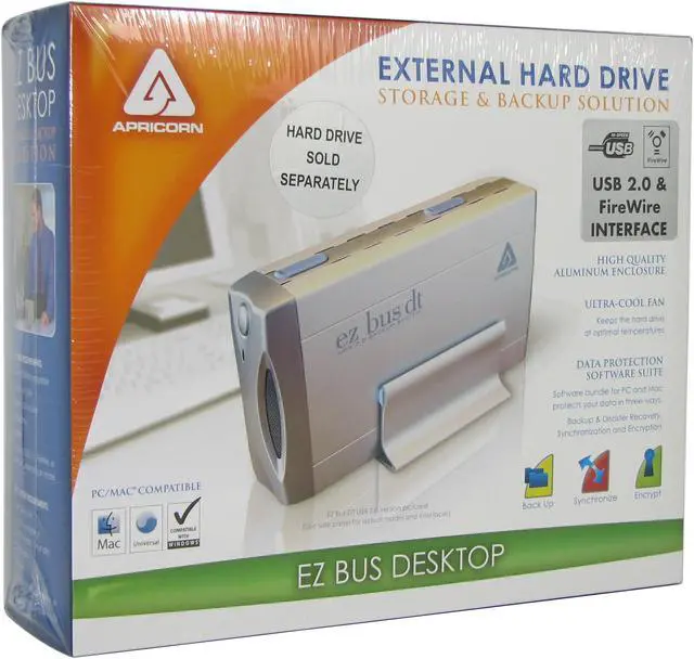 Alt view image 7 of 7 - APRICORN EZ-BUS-DTC-KIT Aluminum 3.5" IDE USB & 1394 External Enclosure