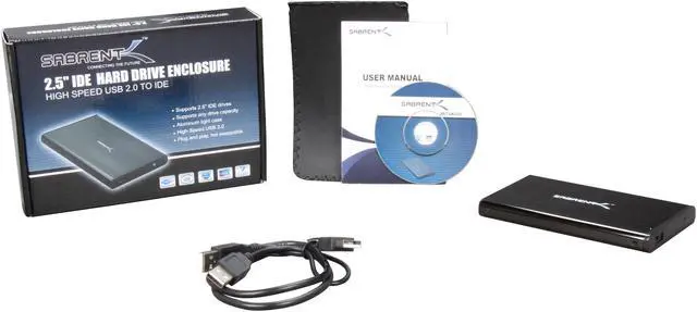 Alt view image 6 of 6 - SABRENT SBT-EKU25 Aluminum 2.5" IDE USB 2.0 External Enclosure