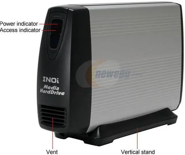 Alt view image 3 of 9 - INOi MH720-00000 3.5" Silver SATA USB 2.0 HDD Digital Media Player Enclosure