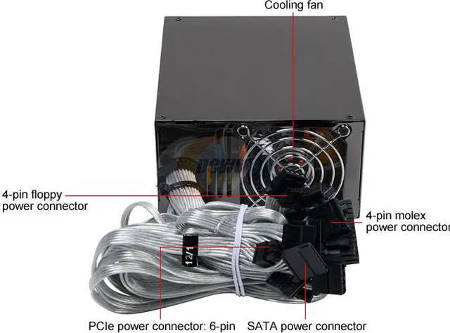Alt view image 4 of 7 - COOLMAX CTG-1000 1000 W ATX12V SLI Ready CrossFire Certified Active PFC Power Supply
