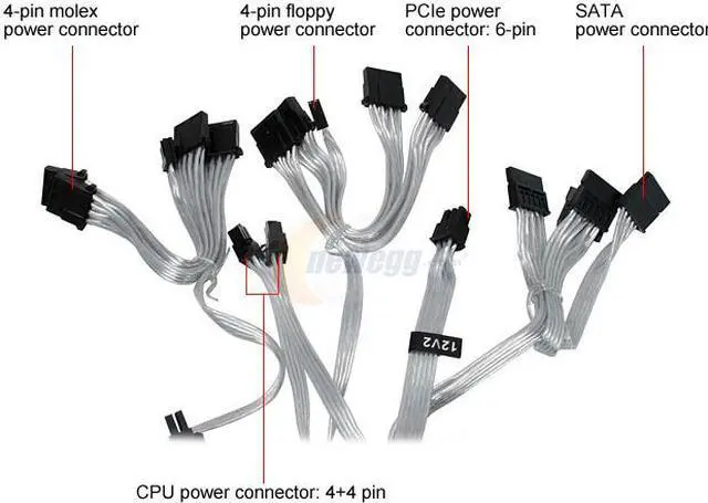 Alt view image 5 of 7 - COOLMAX CTG-1000 1000 W ATX12V SLI Ready CrossFire Certified Active PFC Power Supply