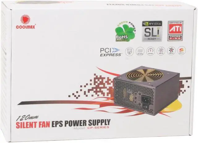 Alt view image 7 of 7 - COOLMAX CP-500T 500 W EPS12V Active PFC Power Supply
