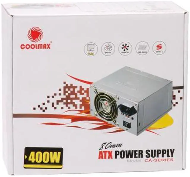 Alt view image 8 of 8 - COOLMAX CA-400 400 W ATX v2.01 Power Supply